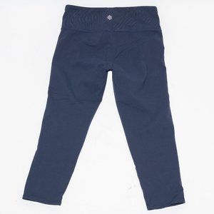Athleta Women's Cropped Yoga Navy Blue Leggings #54023 Sz S
